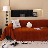 Solid Color Chenille Sofa Cover Blanket Furniture Covers for Sofas and Loveseats