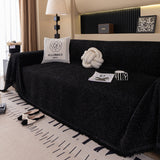 Solid Color Chenille Sofa Cover Blanket Furniture Covers for Sofas and Loveseats