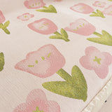 Ruffled Sweet Floral Sofa Cover with Skirt, Soft and Decorative Couch Throw Cover