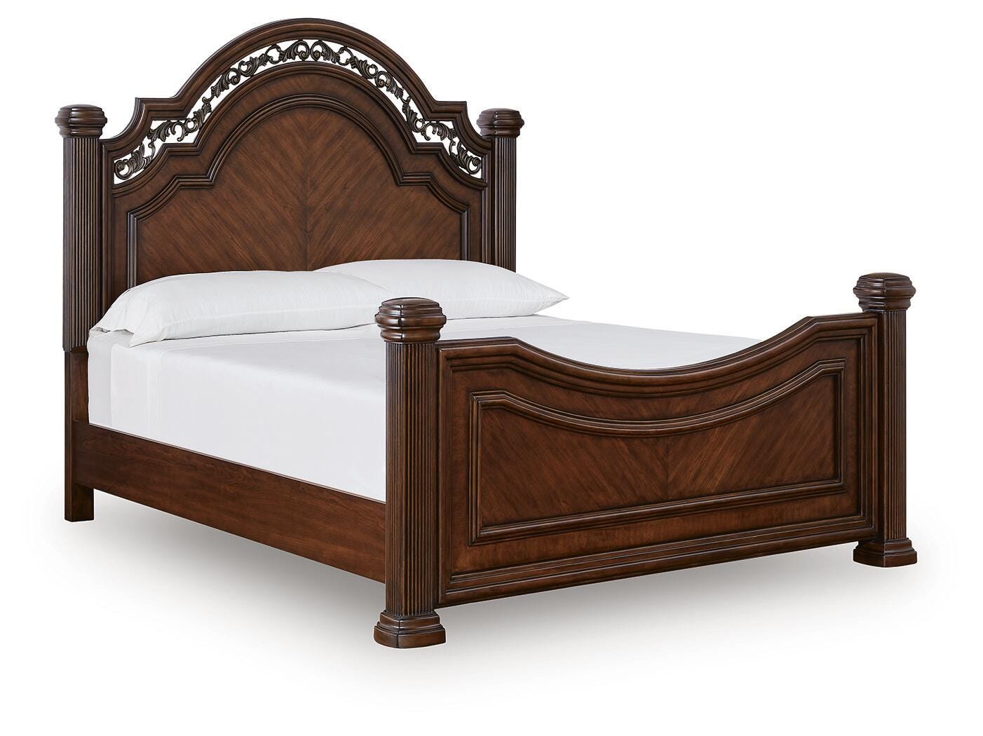 Lavinton Brown Queen Poster Bed and 2 Nightstands (Online Special Price)