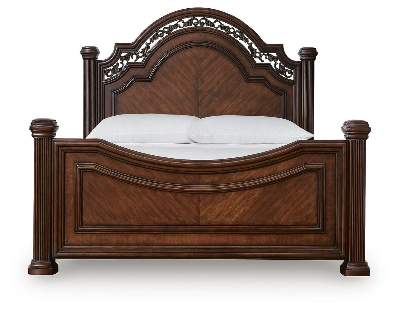 Lavinton Brown Queen Poster Bed and 2 Nightstands (Online Special Price)