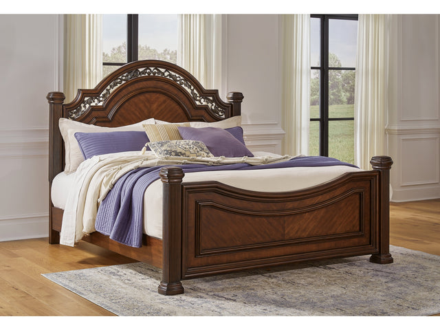 Lavinton Brown King Poster Bed - Ornate Home