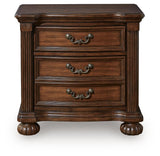 Lavinton Brown California King Poster Bed, Dresser, Mirror and 2 Nightstands