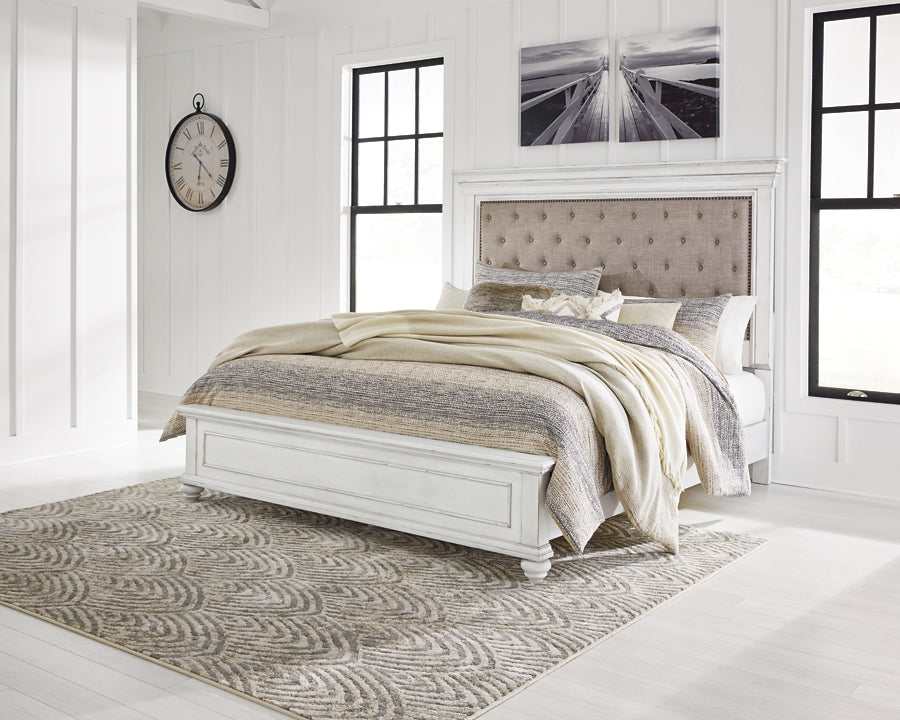 (Online Special Price) Kanwyn Queen Panel Bed w/ Uph. HB - Ornate Home