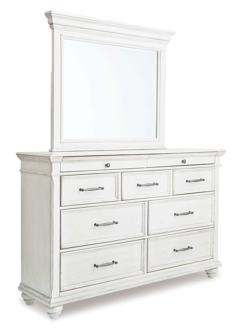 (Online Special Price) Kanwyn Whitewash Queen Panel Bedroom Set / 5pc - Ornate Home