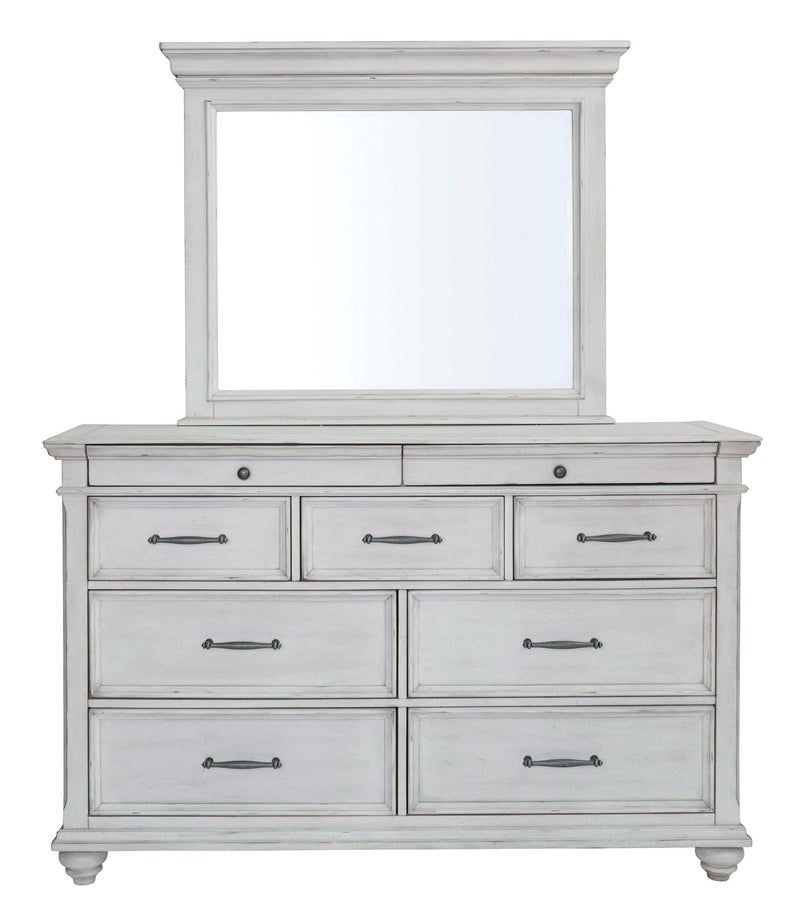 (Online Special Price) Kanwyn Whitewash Dresser & Mirror - Ornate Home