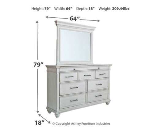 (Online Special Price) Kanwyn Whitewash Cal. King Bedroom Set / 3pc - Ornate Home