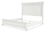 Kanwyn Whitewash Queen Panel Bedroom Set / 5pc - Ornate Home