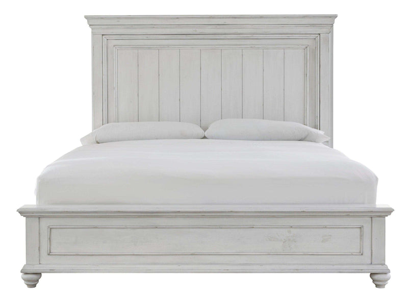(Online Special Price) Kanwyn Whitewash California King Panel Bed - Ornate Home