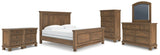 Feddinger Medium Brown King Panel Bed, Dresser, Mirror, Chest and 2 Nightstands