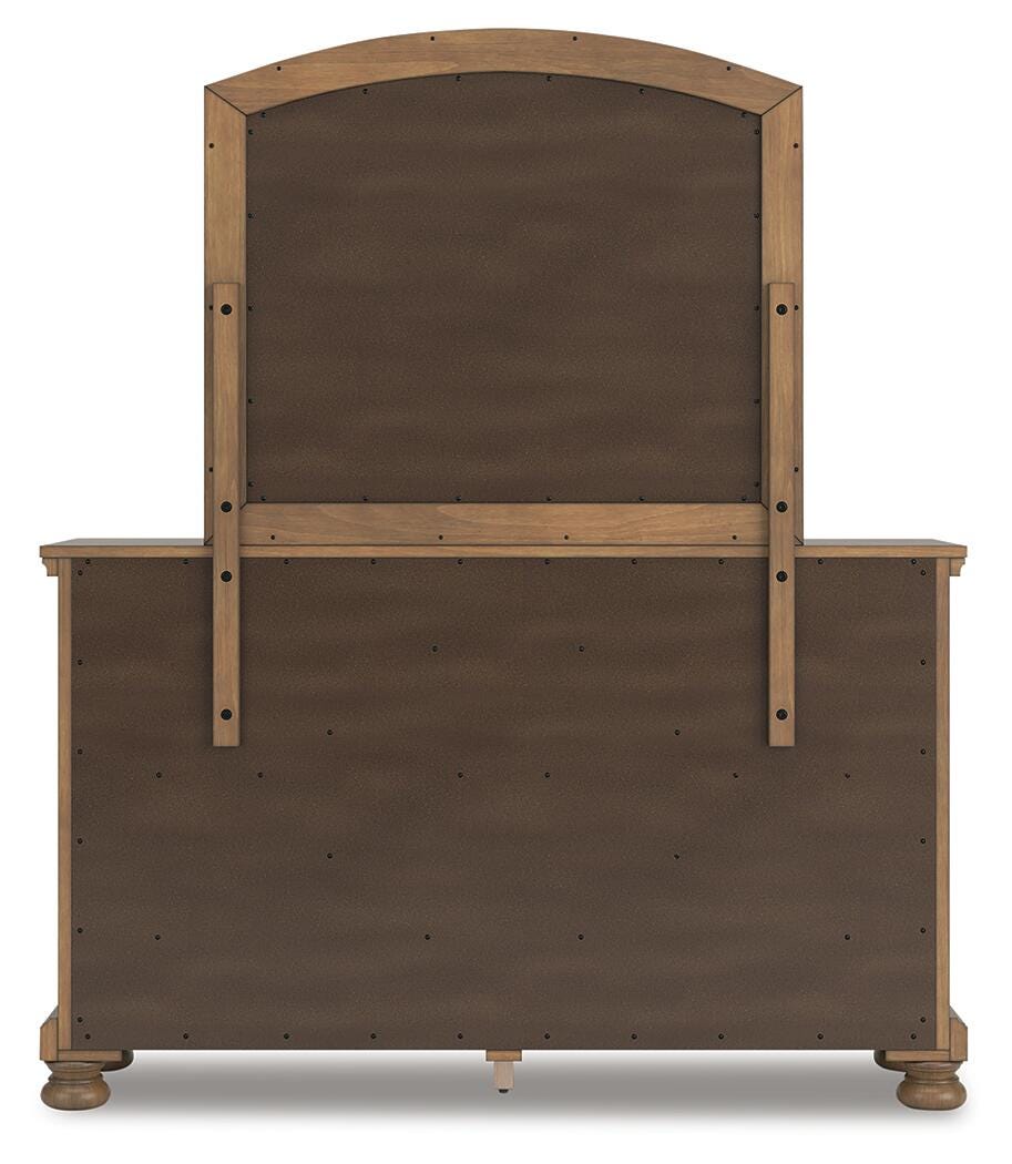 Feddinger Medium Brown King Panel Bed, Dresser, Mirror, Chest and 2 Nightstands