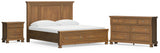 Feddinger Medium Brown California King Panel Storage Bed, Dresser and Nightstand