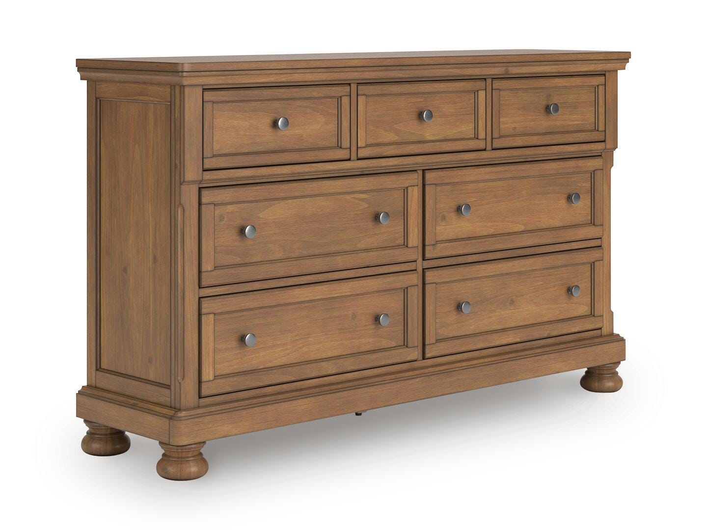 Feddinger Medium Brown California King Panel Storage Bed, Dresser and Nightstand