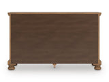 Feddinger Medium Brown California King Panel Storage Bed, Dresser and Nightstand