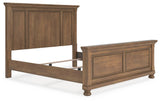 Vandenmore Medium Brown King Panel Bed (Online Special Price)