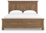 Feddinger Medium Brown California King Panel Storage Bed, Dresser and Nightstand