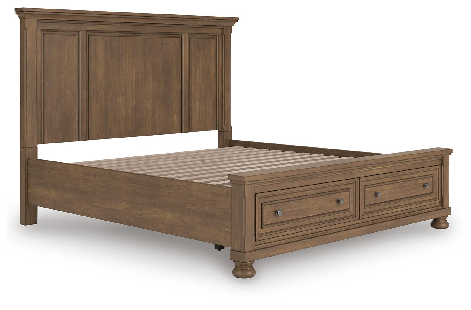 Vandenmore Medium Brown King Panel Storage Bed