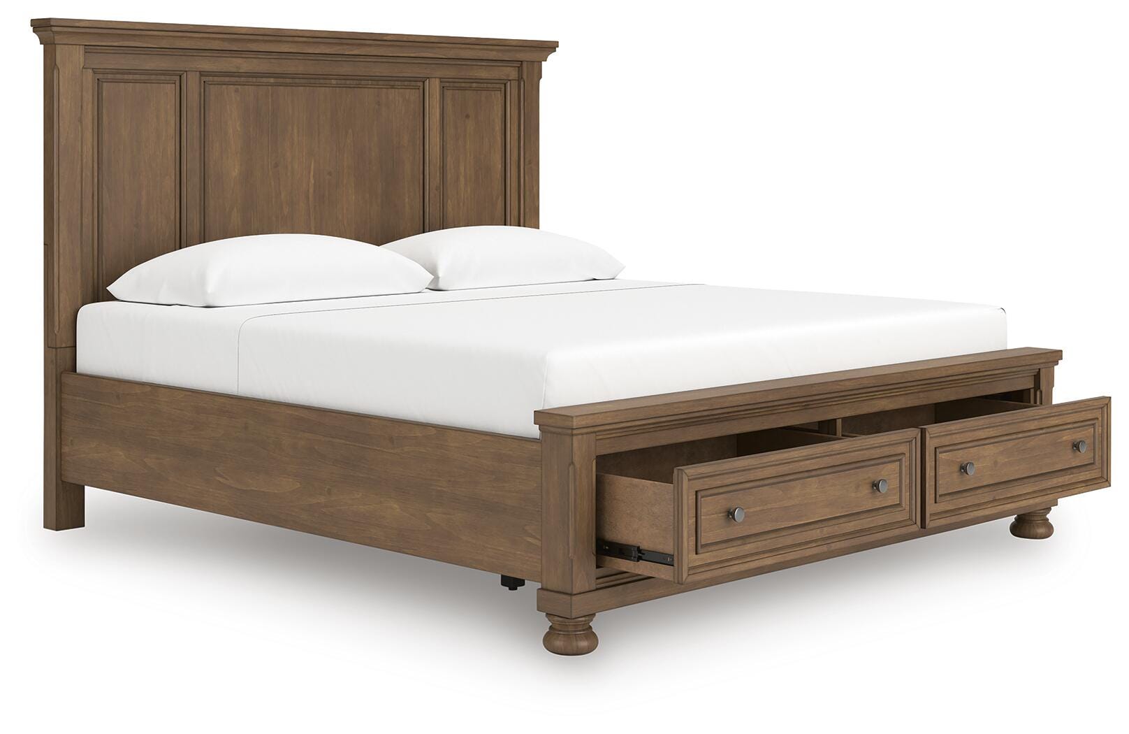Vandenmore Medium Brown King Panel Storage Bed