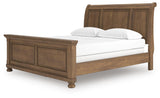 Vandenmore Medium Brown California King Sleigh Bed