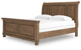 Vandenmore Medium Brown King Sleigh Bed