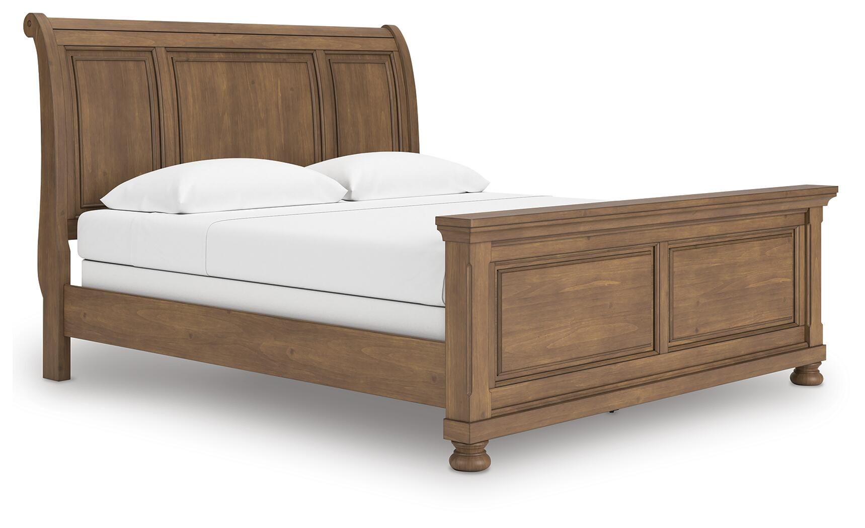 Vandenmore Medium Brown King Sleigh Bed (Online Special Price)