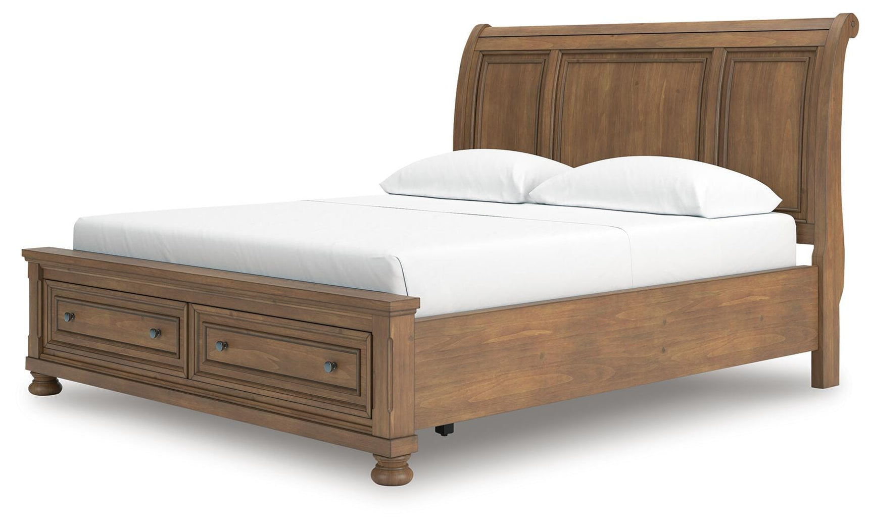 Vandenmore Medium Brown California King Storage Sleigh Bed