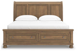 Vandenmore Medium Brown California King Storage Sleigh Bed