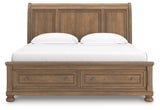 Vandenmore Medium Brown King Storage Sleigh Bed (Online Special Price)
