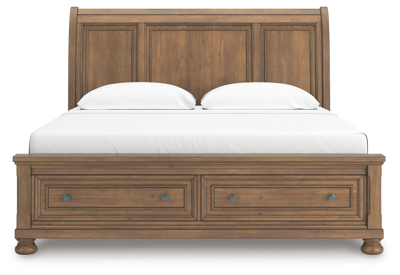 Vandenmore Medium Brown King Storage Sleigh Bed