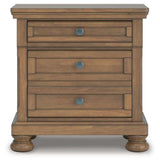 Feddinger Medium Brown King Panel Bed, Dresser, Mirror, Chest and 2 Nightstands