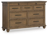 Waynely Medium Brown Dresser (Online Special Price)