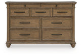 Waynely Medium Brown Dresser