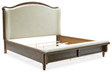 Sturlayne Brown King Upholstered Panel Bed, Dresser and 2 Nightstands (Online Special Price)