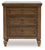 Sturlayne Brown King Upholstered Panel Bed, Dresser and 2 Nightstands (Online Special Price)