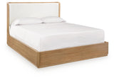 Pamaria Light Brown Queen Upholstered Bed