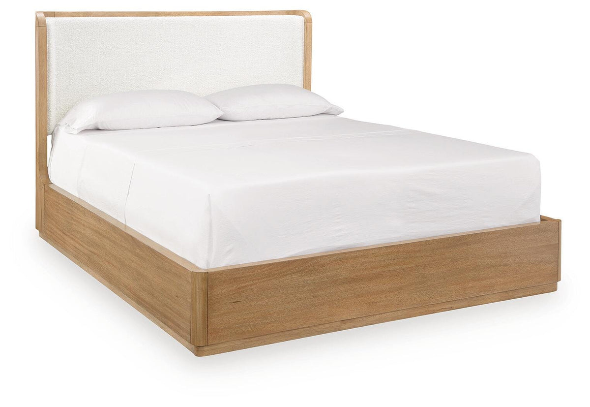 Pamaria Light Brown Queen Upholstered Bed