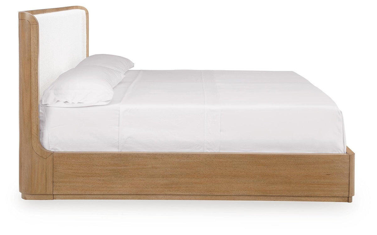 Pamaria Light Brown Queen Upholstered Bed