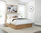 Pamaria Light Brown Queen Upholstered Bed