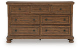 Zackaryn Warm Brown Dresser
