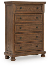 Zackaryn Warm Brown Chest of Drawers