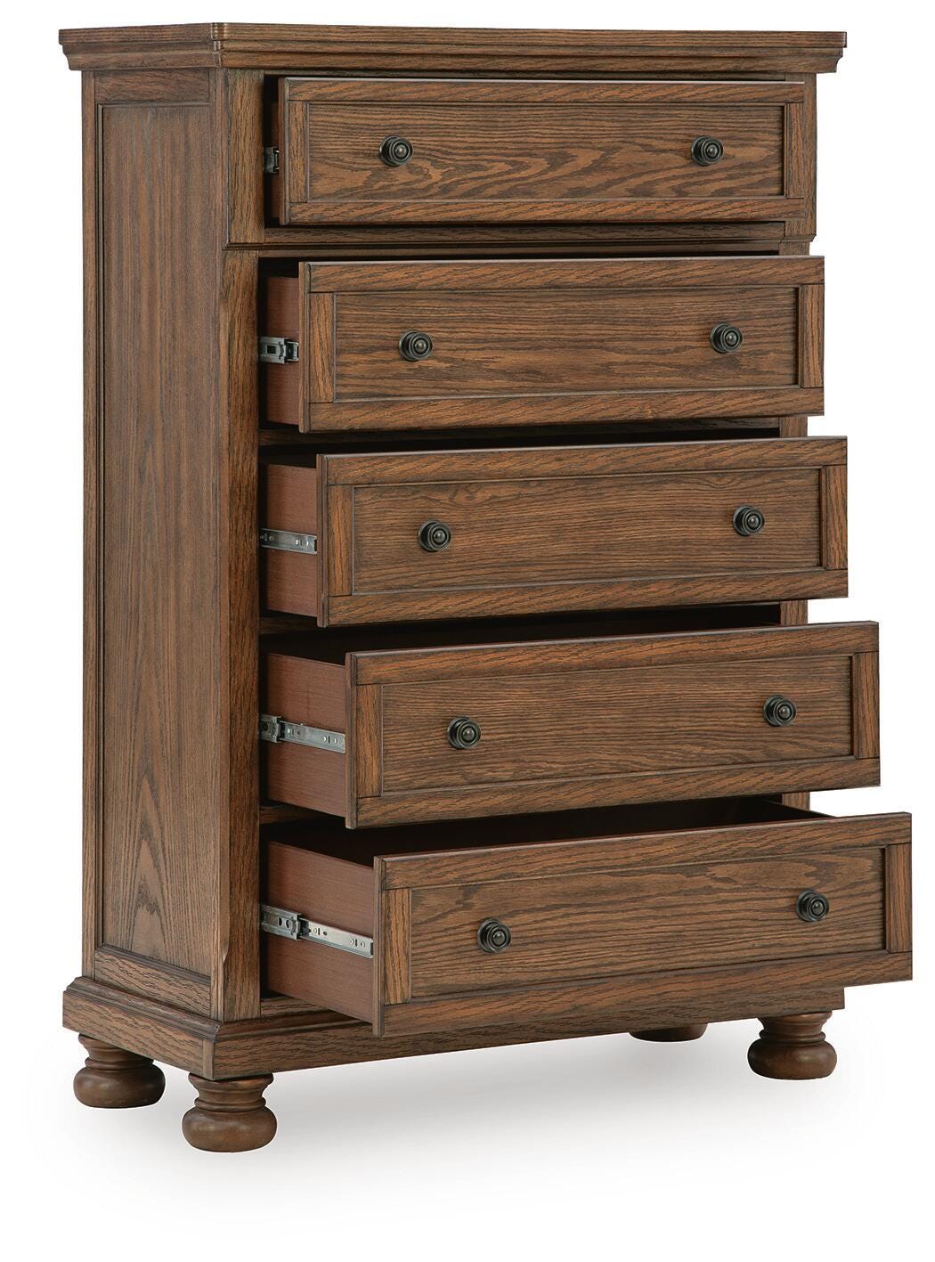 Zackaryn Warm Brown Chest of Drawers