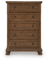 Zackaryn Warm Brown Chest of Drawers