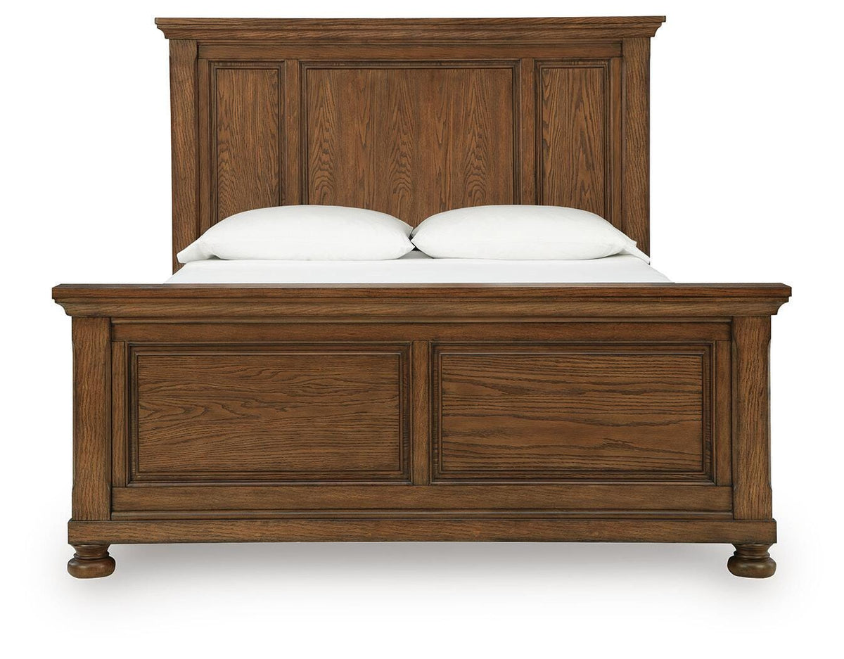 Zackaryn Warm Brown Queen Panel Bed