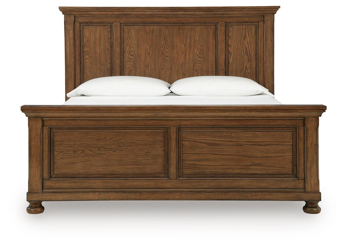Zackaryn Warm Brown California King Panel Bed