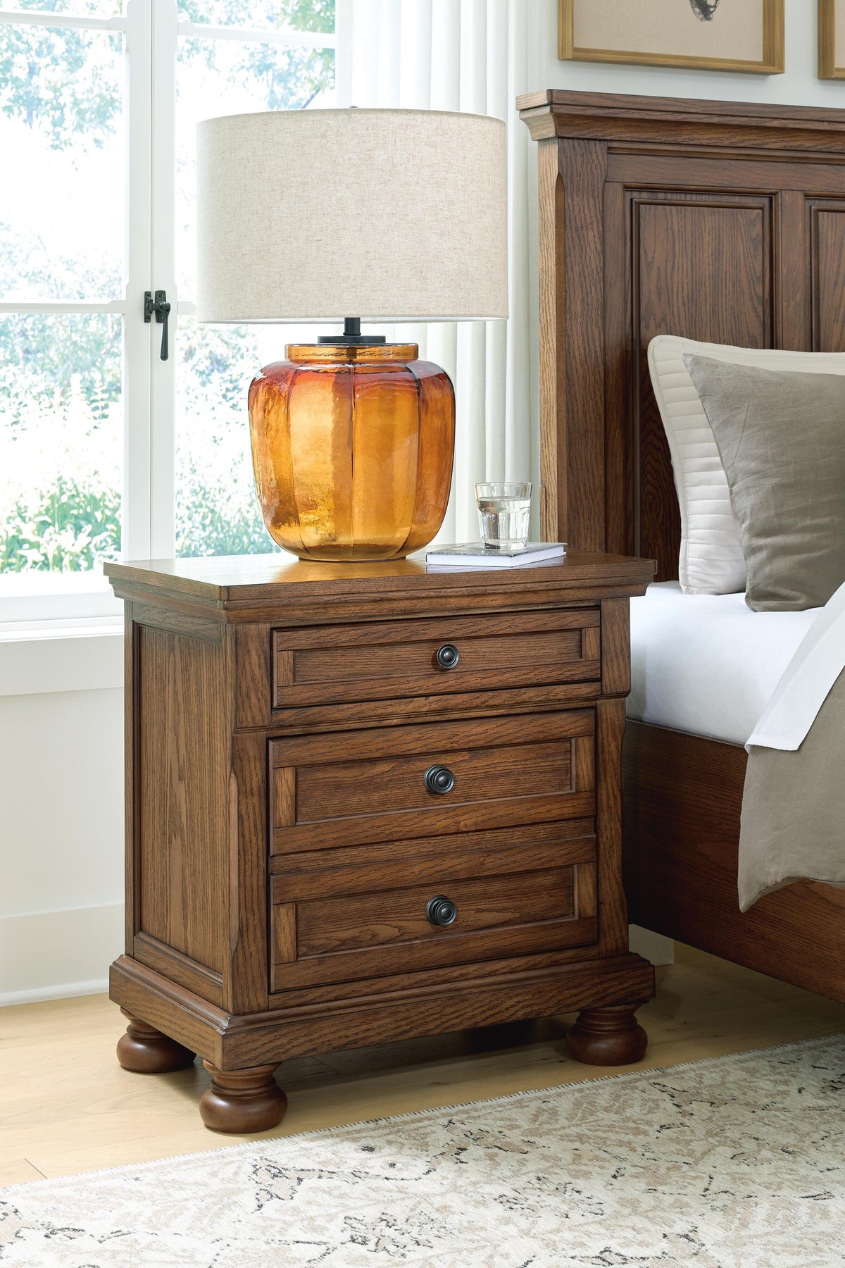 Zackaryn Warm Brown Nightstand