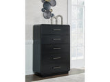 Rowanbeck Black Chest of Drawers - Ornate Home