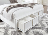 Chalanna White California King Upholstered Storage Bed - Ornate Home