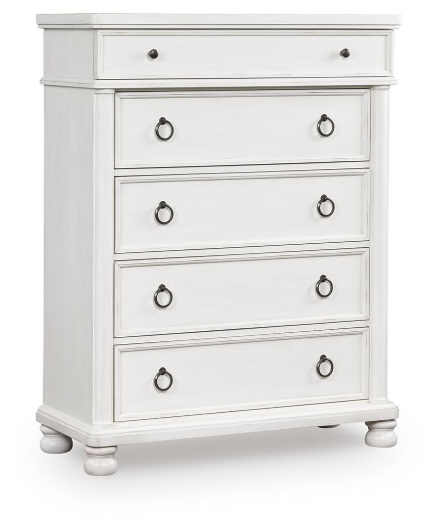 Chadworth Antique White Chest of Drawers (Online Special Price)