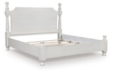 Chadworth Antique White California King Poster Bed