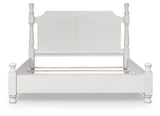 Chadworth Antique White California King Poster Bed
